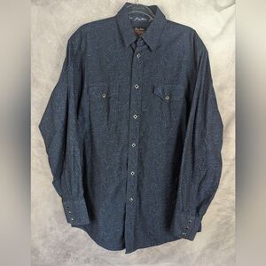 Wrangler Troubadour Collection George Strait Size Large Dressy Button Down